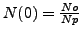 $N(0)=\frac{No}{Np}$