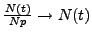 $\frac{N(t)}{Np} \rightarrow N(t)$